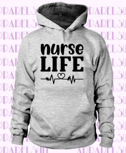 Nurse Life Heartbeat Letters Hoodie