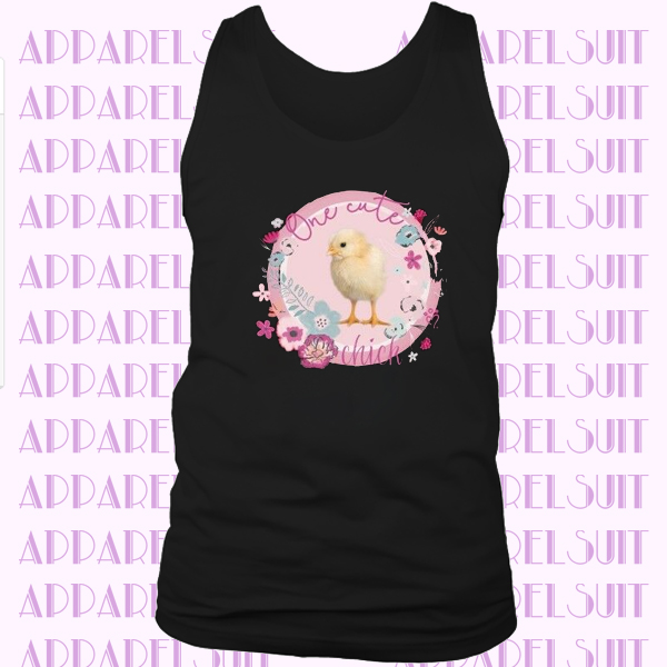 One Cute Chick Chicken Easter Spring Tanktop