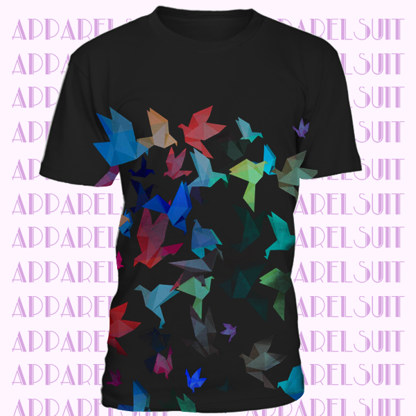 Origami Bird Colors T-shirt