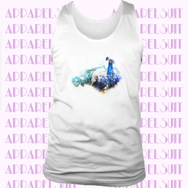 Peacock Bird Animal Design Drawing Tanktop