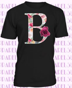 Personalized Letters Coloured Alphabet Your Nome Flowers Summer Fashion T-Shirt