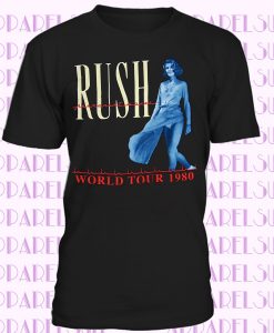 Rush World Tour 1980 Black T-shirt