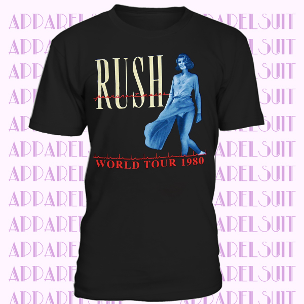 Rush World Tour 1980 Black T-shirt