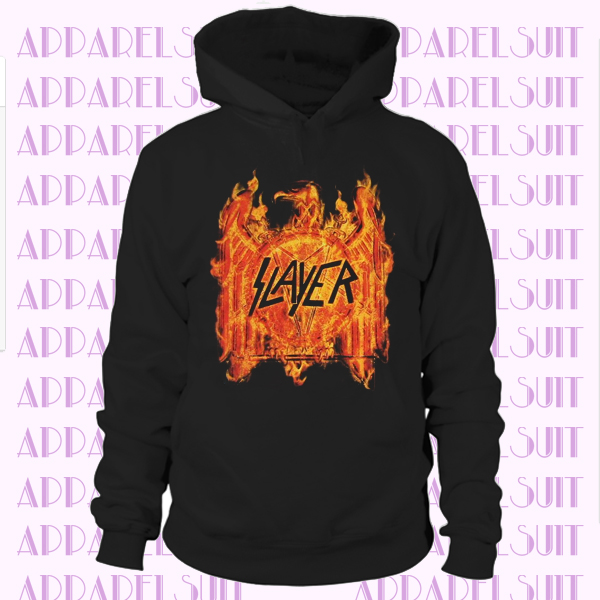 Slayer Flaming Eagle 2016 Tour Black Hoodie