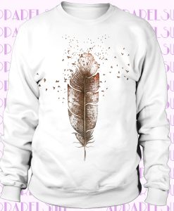 Soft Bird Feather Womens Sweatshirt