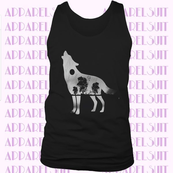 Wolf Forest Animal Womens Tanktop