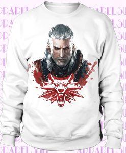 Andrzej Sapkowski Geralt Rivia White Wolf Wild Hunt Gamer Sweatshirt