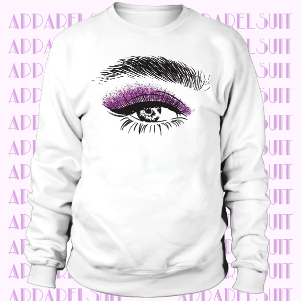 Beautiful Glitter Eye Makeup Sweatshirt