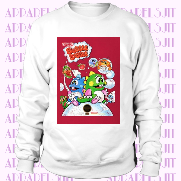 Bubble Bobble Nes Nintendo Old School Retro Video Game Sweatshirt