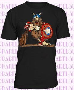 Captain Caveman Captain America Funny Mashup T-shirt