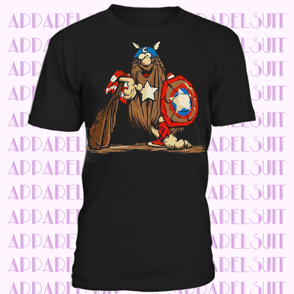 Captain Caveman Captain America Funny Mashup T-shirt