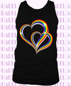 Colourful Hearts Popular Gay Pride Rainbow Pride Soho Tanktop