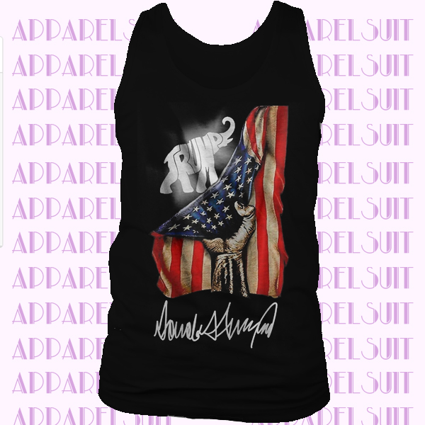 Donald Trump Republican Elephant American Flag Tanktop