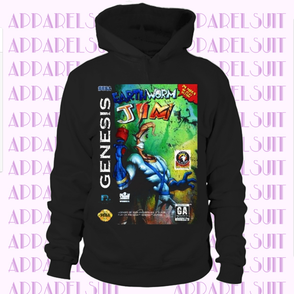 Earthworm Jim Sega Genesis Old School Hoodie