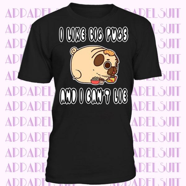 I Like Big Pugs And Can`t Lie Funny Cool Retro T-shirt