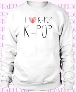 I Love K-Pop K-Pop Graphic Sweatshirt