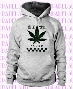 Marijuana Leaf White Hoodie