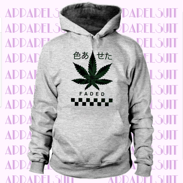 Marijuana Leaf White Hoodie