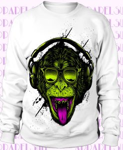 Music Monkey Cool Fashion Sweatshirt