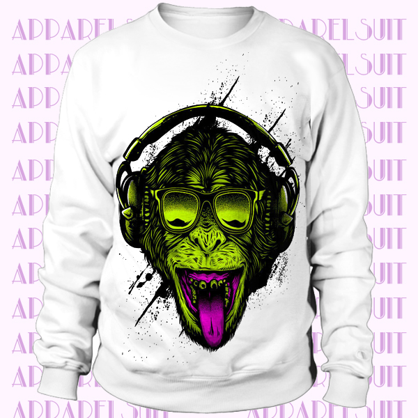 Music Monkey Cool Fashion Sweatshirt