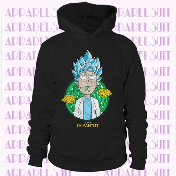 Rick Und Morty Dragon Ball Super Saiyanin Son-Goku Saiyantist Scientist Hoodie