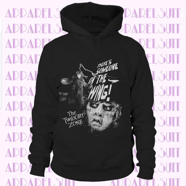 The Twilight Zone Someone on a wing retro sci-fi Hoodie