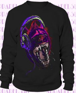 Wild Animal Headset Music Sweatshirt