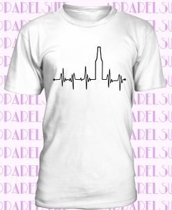 Heartbeat Beer Bottle - Men's T-Shirt