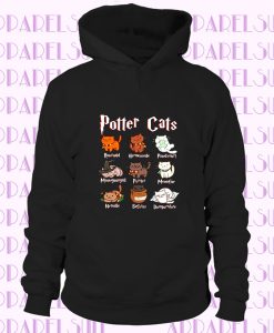 Potter Cats Hoodie, Cat Halloween, Hogwarts Shirt, Cat Meme Hoodiet, Cat Parody, Cat lovers Hoodie
