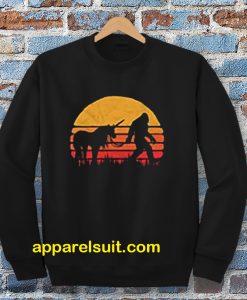 Funny Bigfoot Sasquatch & Unicorn Sweatshirt