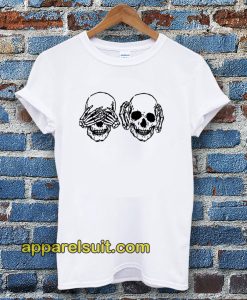 Hear See No Evil Skull T-shirt