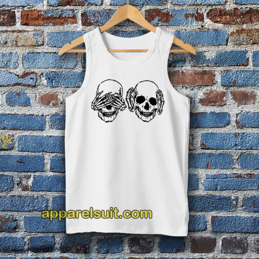 Hear See No Evil Skull Tanktop