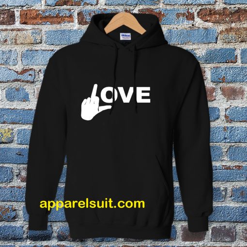 Love Middle Finger Logo Hoodie