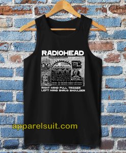 Radiohead Right Hand Pull Trigger Left Hand Shrug Shoulder t Tanktop