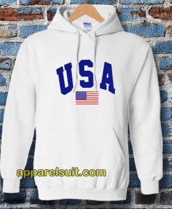 USA White Hoodie