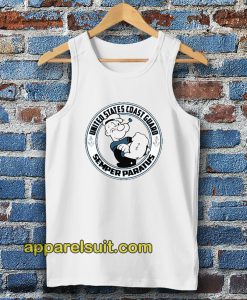 Popeye United States Coast Guard Semper Paratus Tank Top