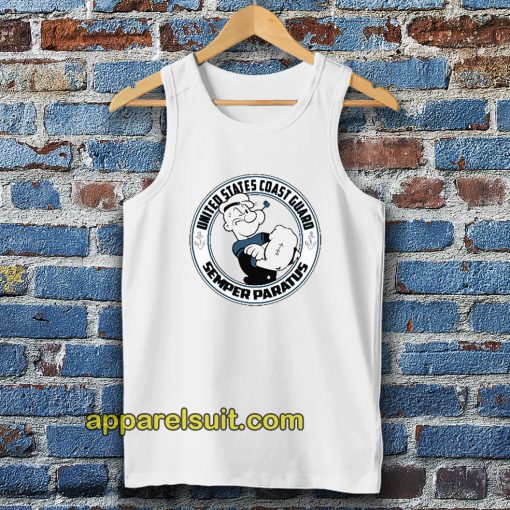 Popeye United States Coast Guard Semper Paratus Tank Top