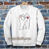 LOVE HANDS FINGER SWEATSHIRT