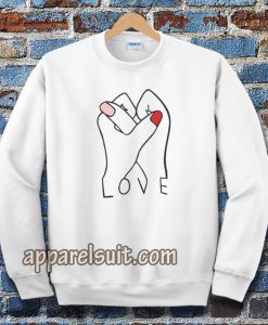 LOVE HANDS FINGER SWEATSHIRT