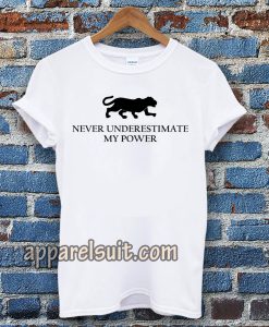 never underestimate my power t-shirt