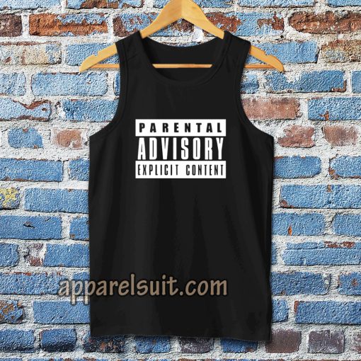 parental advisory black tanktop