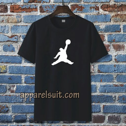 Funny Fat Air Jordan Black T-Shirt