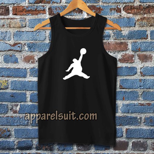 Funny Fat Air Jordan Black Tanktop