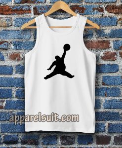 Funny Fat Air Jordan White Tanktop