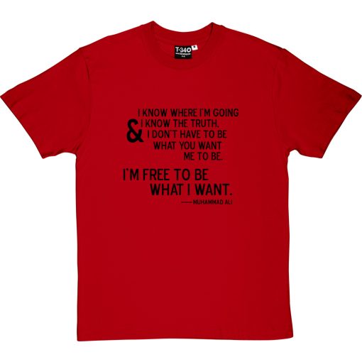 free muhammad ali quote tshirt