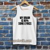 my brain is 80 song lyrics tanktop