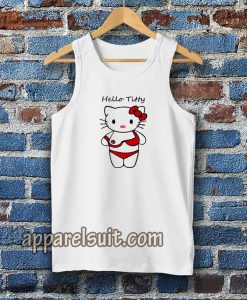 hello titty funny parody hello kitty Tanktop