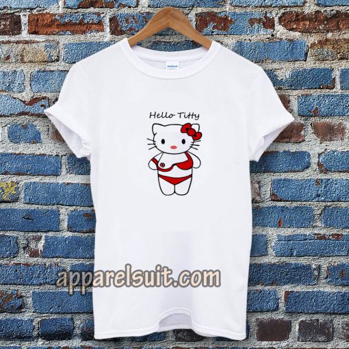 hello titty funny parody hello kitty tshirt