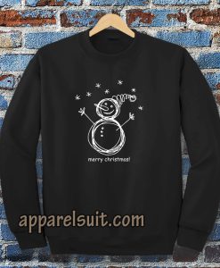 Christmas Doodle Funny Snowman Cute Sweatshirt