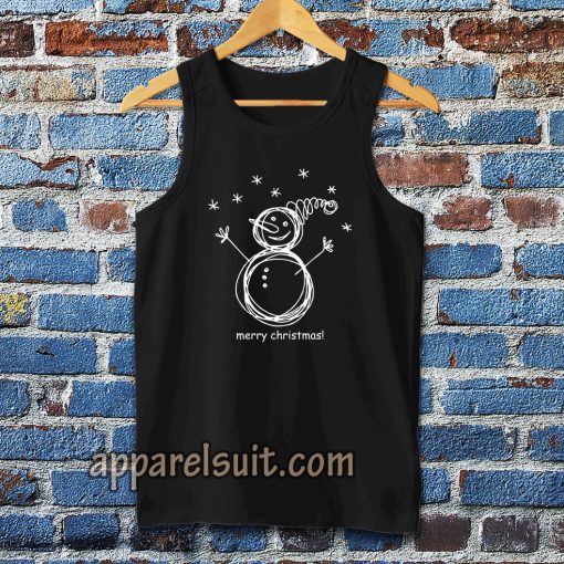 Christmas Doodle Funny Snowman Cute Tanktop